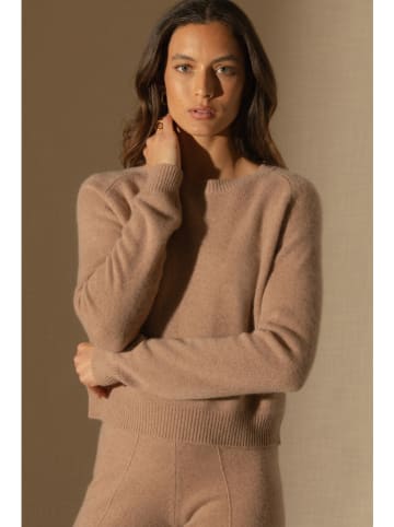 Perfect Cashmere Kasjmieren trui "Lila" lichtbruin