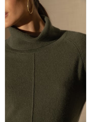 Perfect Cashmere Kasjmieren coltrui "Carrick" kaki