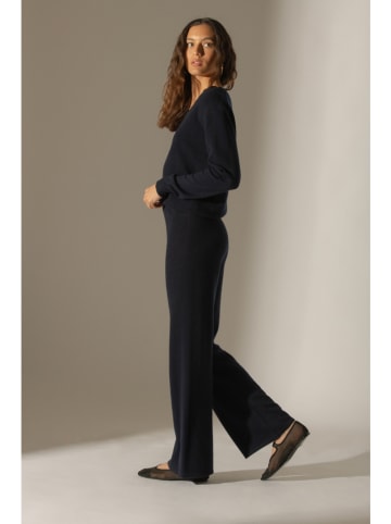 Perfect Cashmere Kasjmieren broek "Eloa" donkerblauw