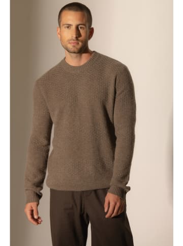 Perfect Cashmere Kaschmir-Pullover "Aidan" in Hellbraun