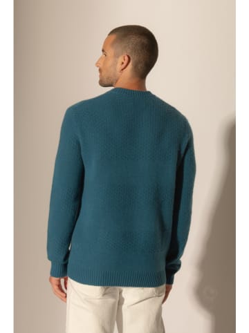 Perfect Cashmere Kasjmieren trui "Aidan" turquoise