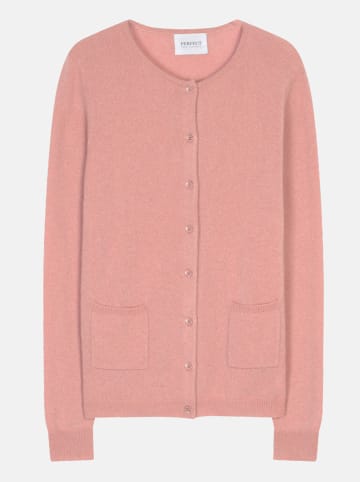 Perfect Cashmere Kaszmirowy kardigan "Amy" w kolorze jasnoróżowym