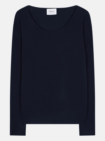 Perfect Cashmere Kaschmir-Pullover "Lindsay" in Dunkelblau