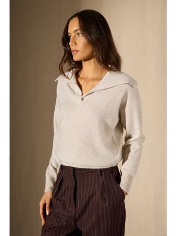 Perfect Cashmere Kasjmieren trui "Crimson" crème