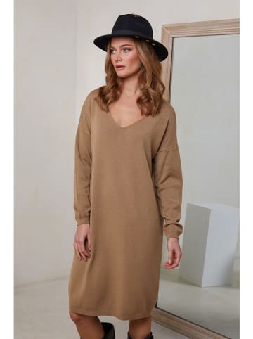 Joséfine Strickkleid in Hellbraun