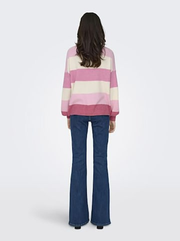 ONLY Pullover in Pink/ Creme