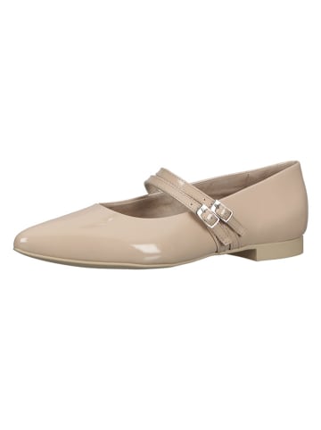 Paul Green Leder-Spangenballerinas in Beige