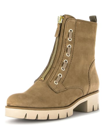 Gabor Leder-Stiefeletten in Hellbraun