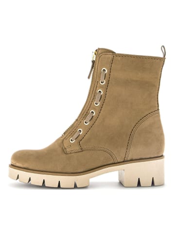 Gabor Leder-Stiefeletten in Hellbraun