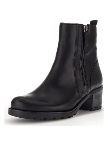 Gabor Leder-Stiefeletten in Schwarz
