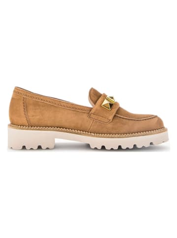 Gabor Leren mocassins lichtbruin
