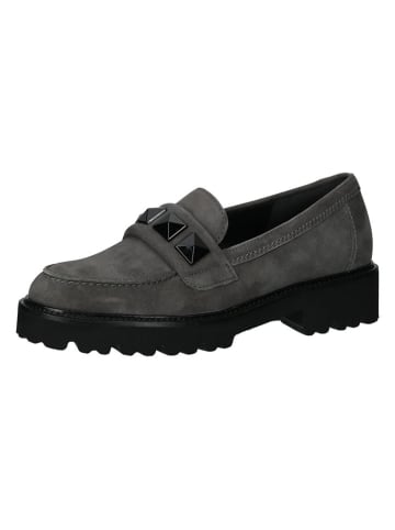 Gabor Leren mocassins grijs