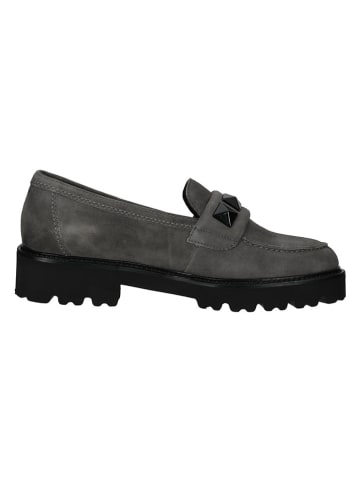 Gabor Leren mocassins grijs