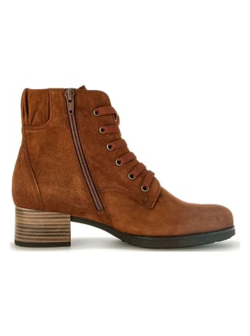 Gabor Leder-Stiefeletten in Hellbraun