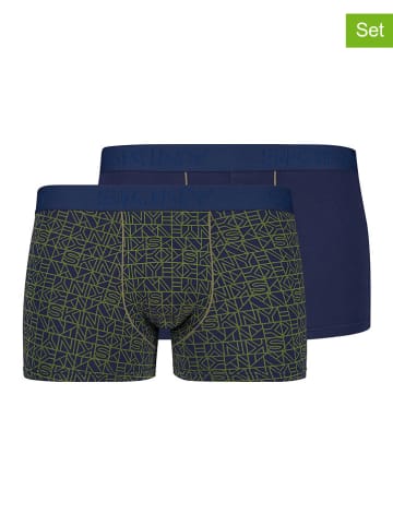Skiny 2er-Set: Boxershorts in Grün/ Dunkelblau
