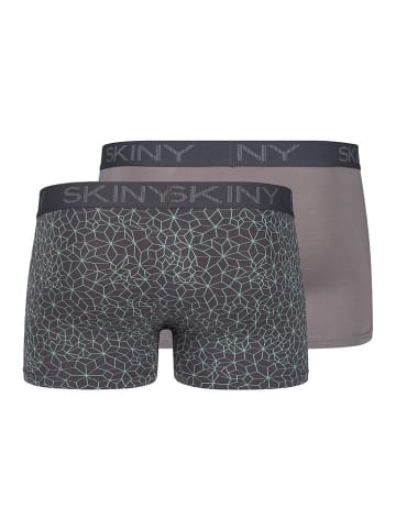 Skiny 2er-Set: Boxershorts in Grau/ Anthrazit