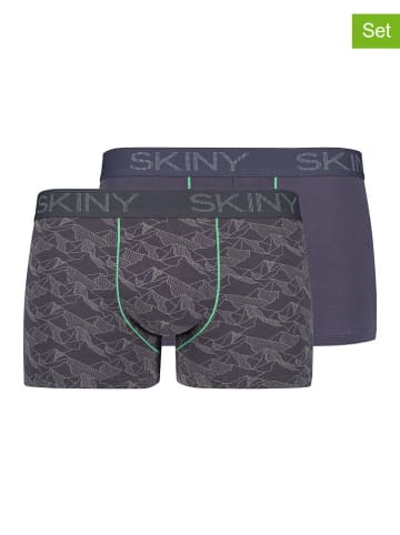Skiny 2er-Set: Boxershorts in Anthrazit