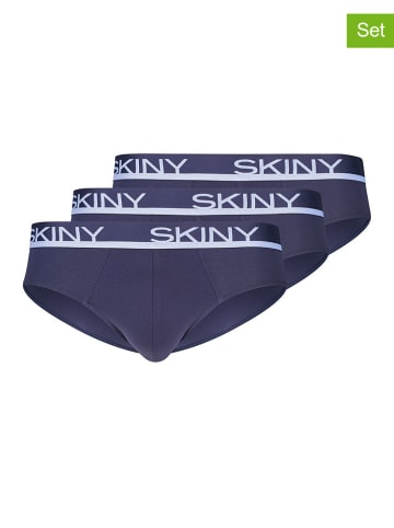 Skiny 3er-Set: Slips in Dunkelblau
