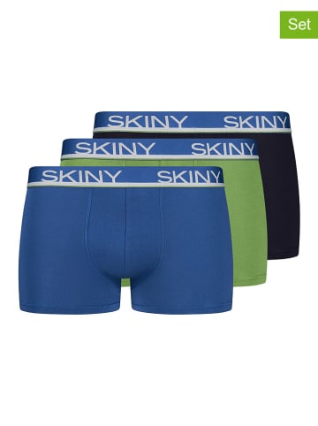 Skiny Bokserki (3 pary) w kolorze niebiesko-zielonym