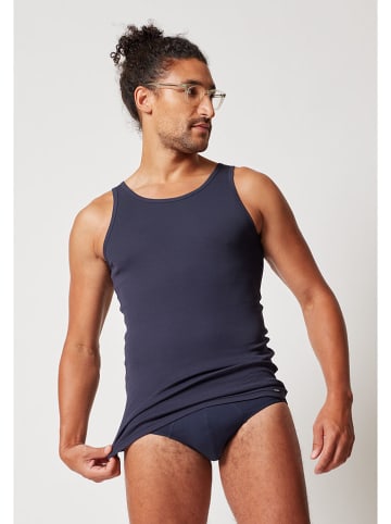 Skiny 2-delige set: onderhemden donkerblauw