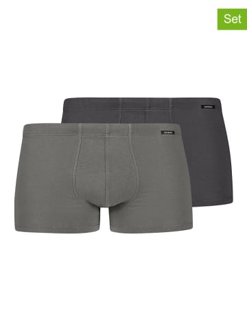Skiny 2er-Set: Boxershorts in Grau/ Anthrazit