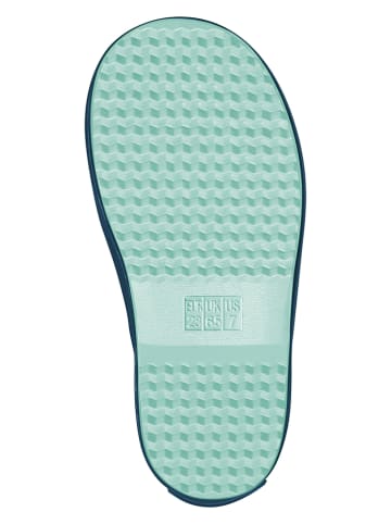 Playshoes Gummistiefel in Grau/ Türkis