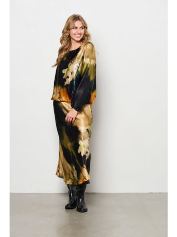 &Co Woman Bluse "Alexandra" in Beige/ Dunkelblau/ Orange