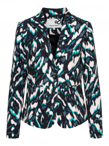 &Co Woman Blazer "Copenhagen" grijs/wit/turquoise