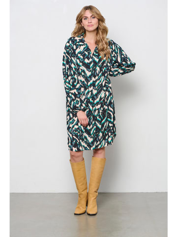 &Co Woman Kleid "Alonsa" in Grau/ Creme/ Türkis