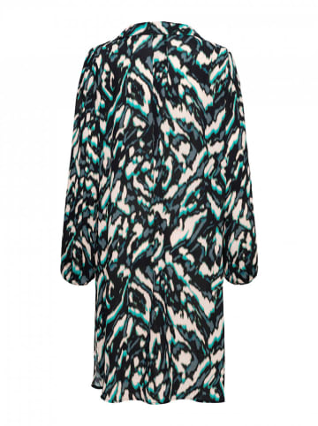 &Co Woman Jurk "Alonsa" grijs/crème/turquoise