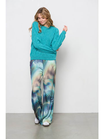 &Co Woman Broek "Julie" blauw/beige/groen
