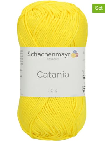 Schachenmayr since 1822 10er-Set: Baumwollgarne "Catania" in Gelb - 10x 50 g