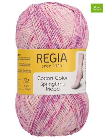 Schachenmayr since 1822 5er-Set: Baumwollgarne "Regia Cotton Color" in Rosa/ Pink - 5x 100 g