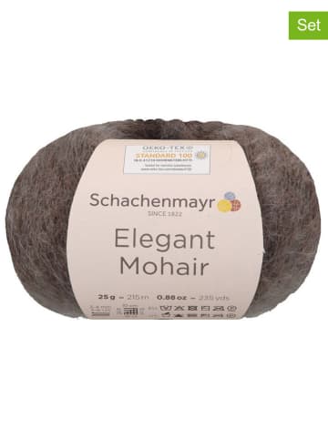 Schachenmayr since 1822 10er-Set: Mixgarne "Elegant Mohair" in Grau - 10x 25 g