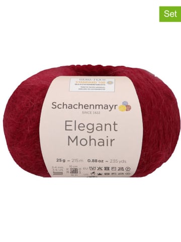 Schachenmayr since 1822 10er-Set: Mixgarne "Elegant Mohair" in Dunkelrot - 10x 25 g
