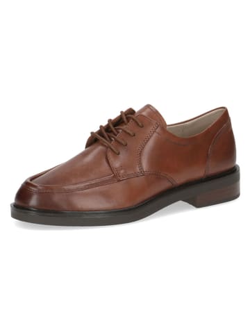 Caprice Leder-Schnürschuhe in Hellbraun