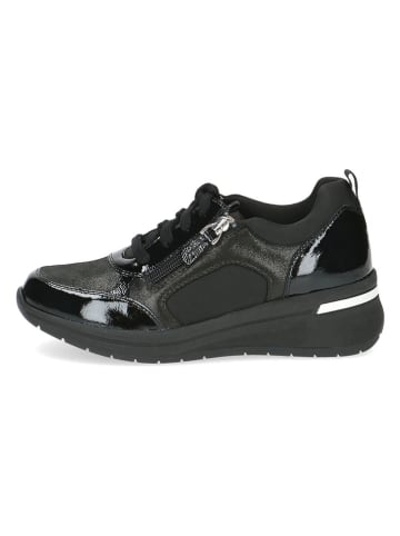 Caprice Leder-Sneakers in Schwarz