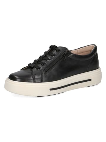 Caprice Leder-Sneakers in Schwarz