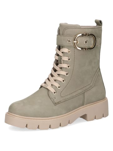 Caprice Leren boots kaki