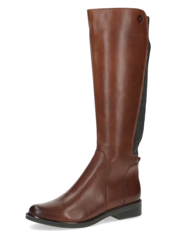 Caprice Leder-Stiefel in Cognac