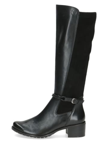 Caprice Leder-Stiefel in Schwarz