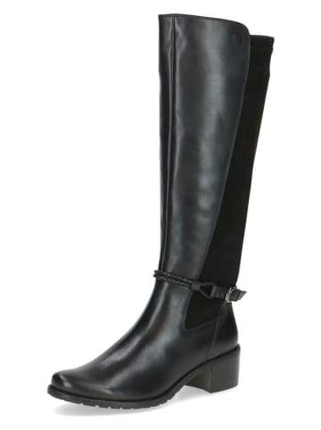 Caprice Leder-Stiefel in Schwarz