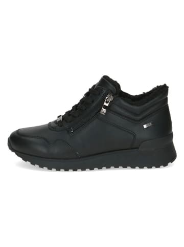 Caprice Leder-Sneakers in Schwarz