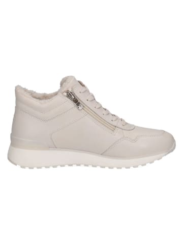 Caprice Leder-Sneakers in Creme