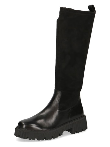 Caprice Leder-Stiefel in Schwarz