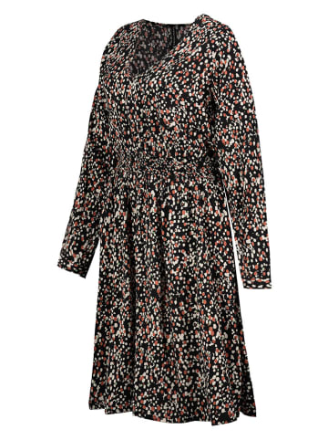 Fresh Made Kleid in Schwarz/ Weiß/ Orange