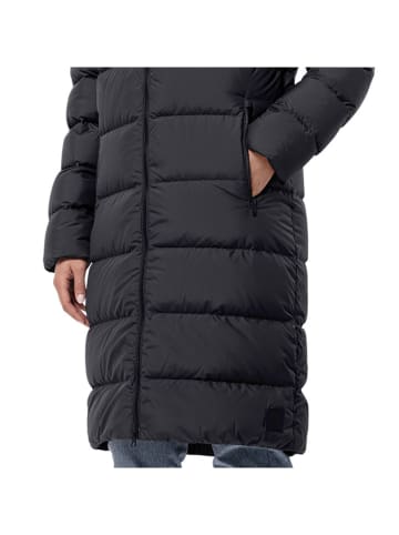Jack Wolfskin Płaszcz puchowy "Frozen Palace" w kolorze antracytowym