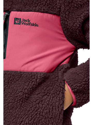 Jack Wolfskin Kurtka polarowa "Ice Curl" w kolorze fioletowo-różowym