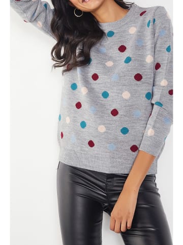 Milan Kiss Pullover in Grau/ Grau