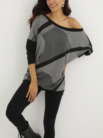 Milan Kiss Longsleeve in Schwarz/ Grau